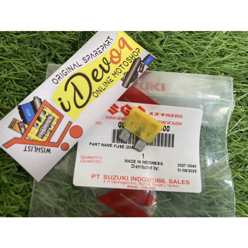 Fuse 20A Suzuki Sikring Tancap 20 Ampere Bendik Stater Satria Fu Fi GSX R S Raider Fi Original SGP