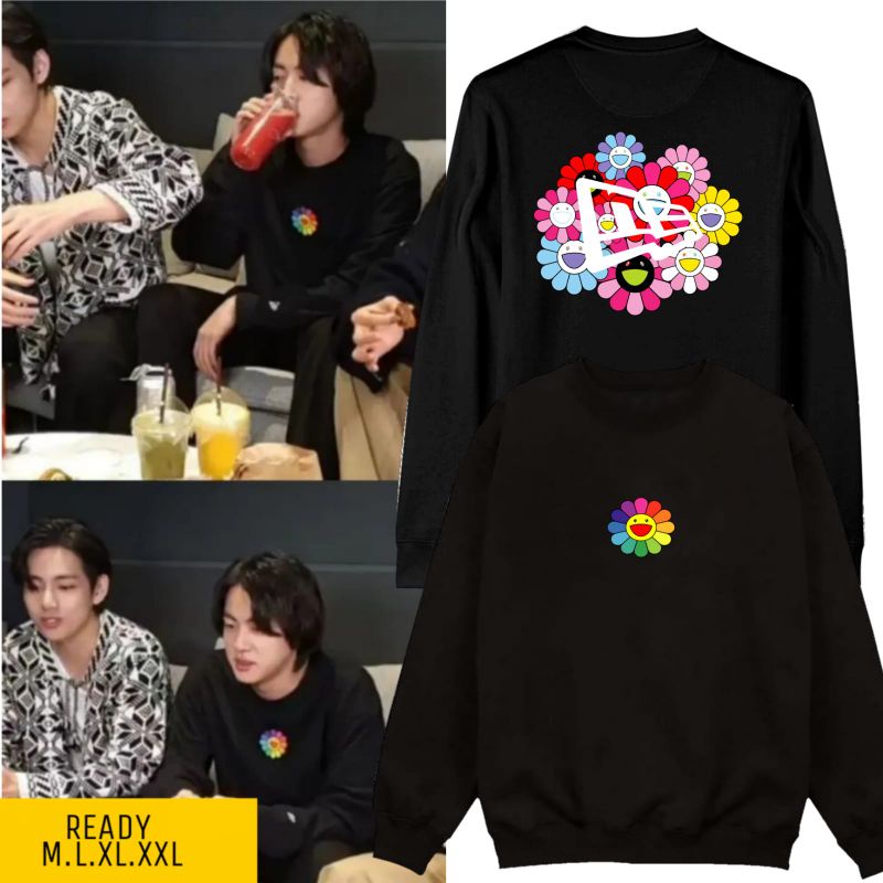 Sweater kim seokjin bts flower permission to dance konser