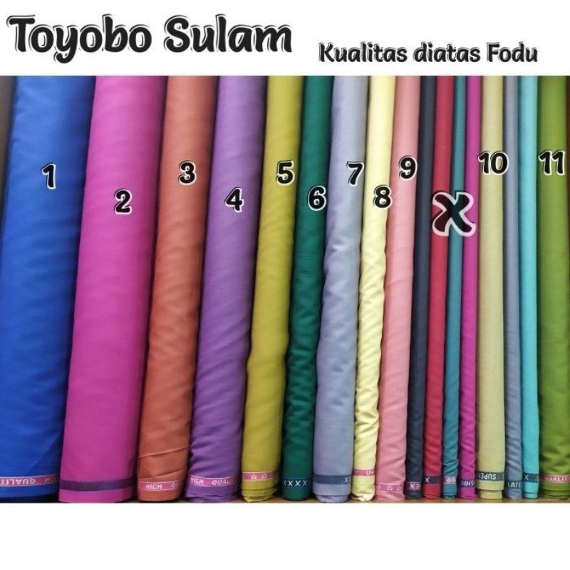 Promo 12.12 Sale kain toyobo original. kualitas di atas toyobo fodu. katun toyobo sulam