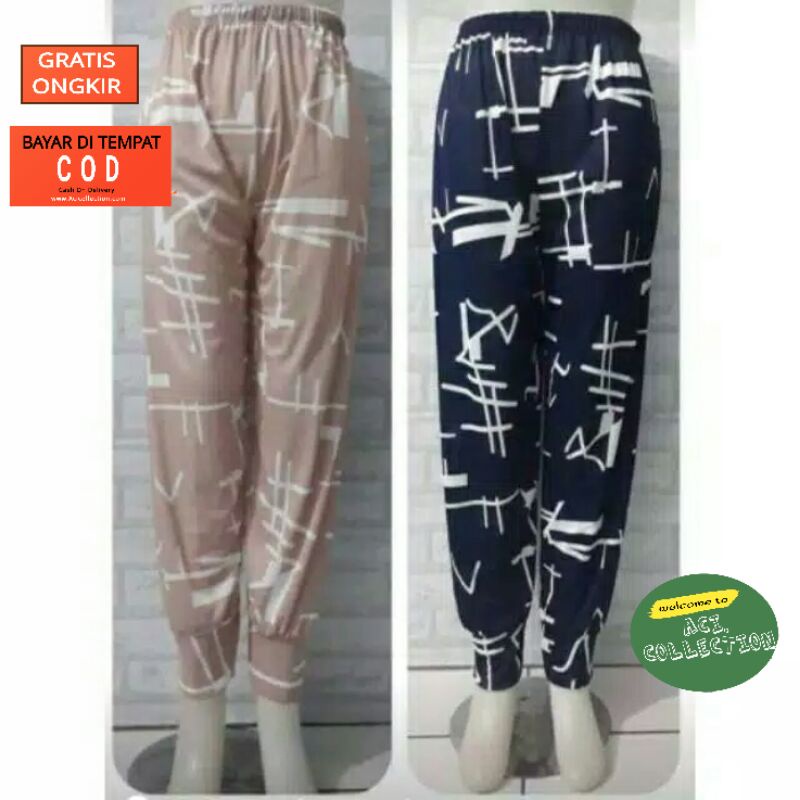 Celana Panjang Santai Harian Ban Motif / Celamis Aladin Ban Motif Size Standar &amp; Jumbo
