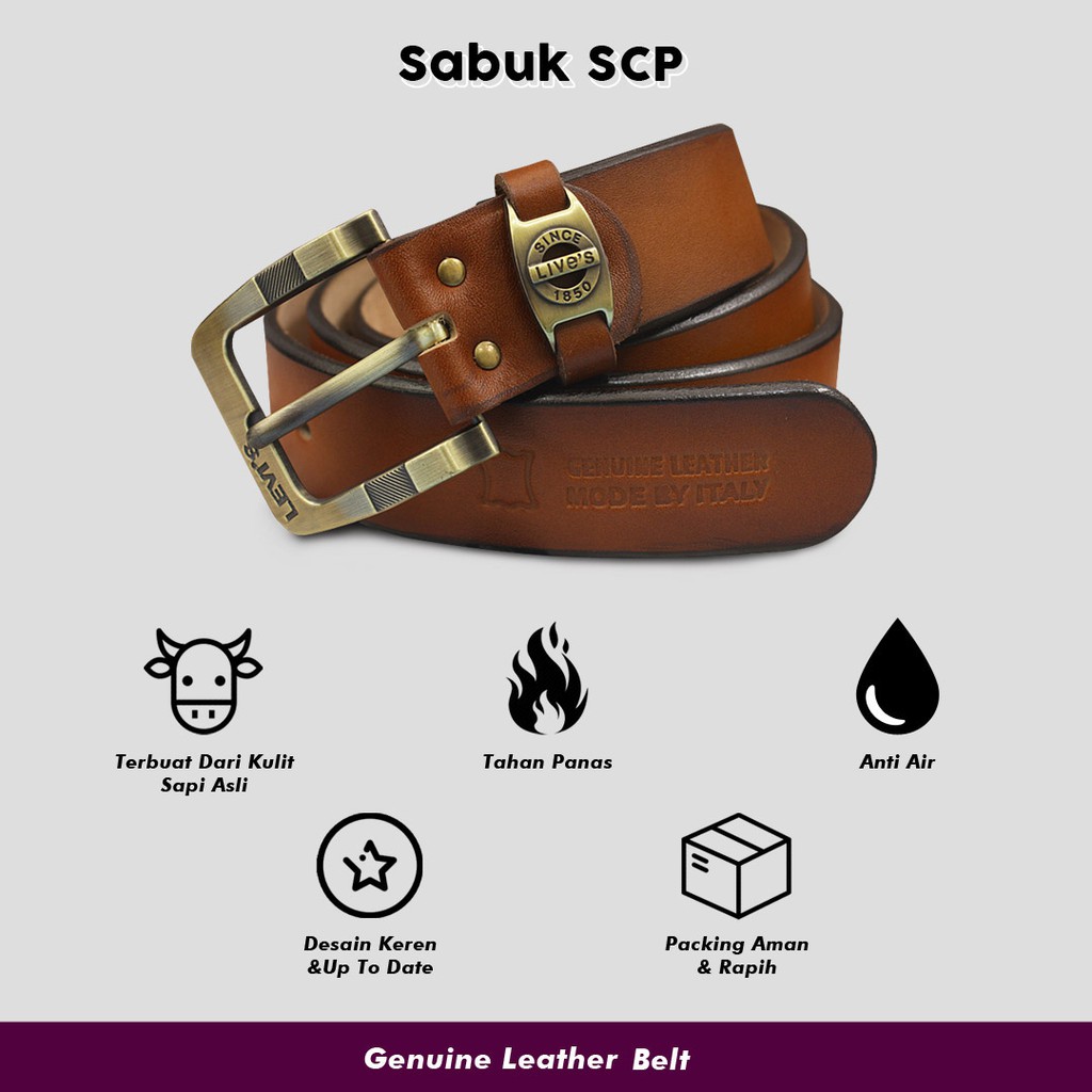 SABUK KULIT SAPI ASLI 100% KUALITAS PREMIUM SHP