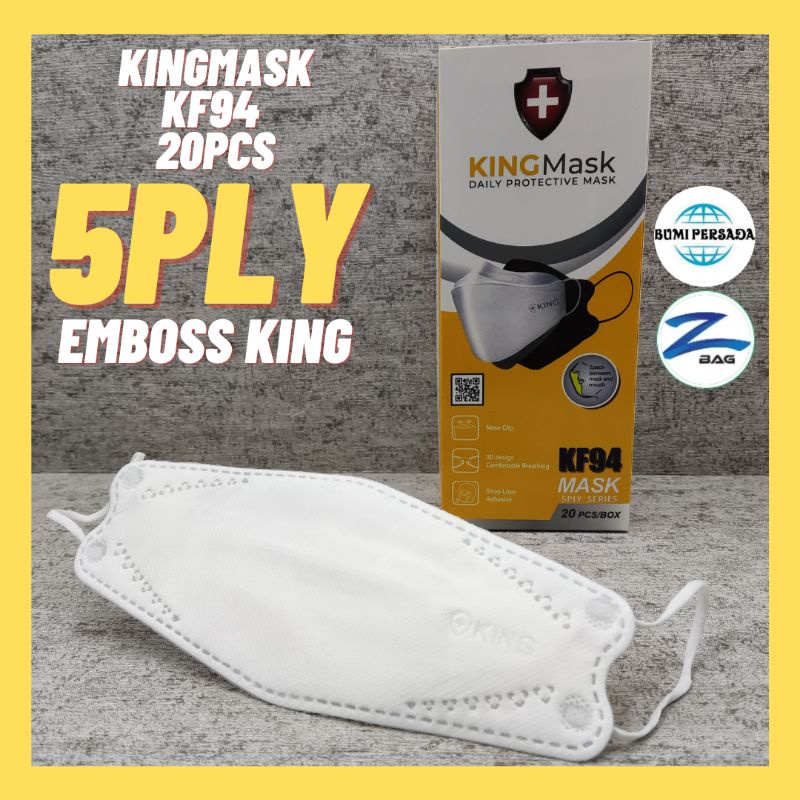 New Kingmask Masker KF94 4ply premium kemenkes AKD KF 94 4 ply isi 20 ppcs