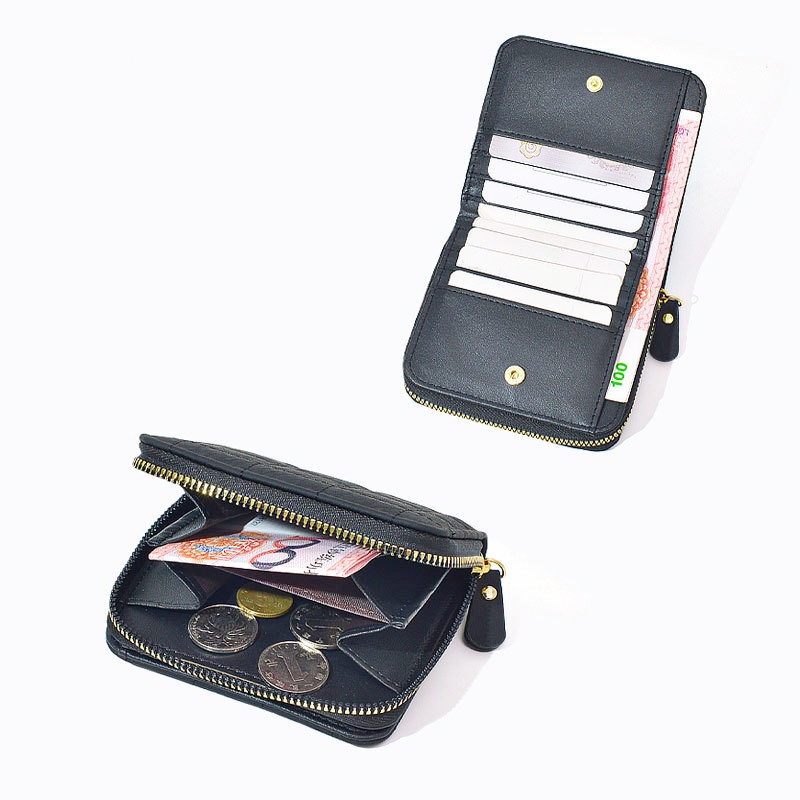 DOMPET LIPAT WANITA KECIL PREMIUM KULIT HITAM KEKINIAN FASHION REVINA IMPORT WA520B5 SIMPLE MINI KOREA SLOT KARTU UANG KOIN RESLETING CEWEK MURAH TIPIS PENDEK REMAJA BRANDED BATAM