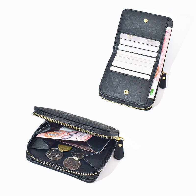 DOMPET LIPAT WANITA KECIL PREMIUM KULIT HITAM REVINA WA520B5 IMPORT SIMPLE MINI KOREA SLOT KARTU UANG KOIN RESLETING CEWEK MURAH TIPIS PENDEK REMAJA KEKINIAN FASHION BRANDED BATAM