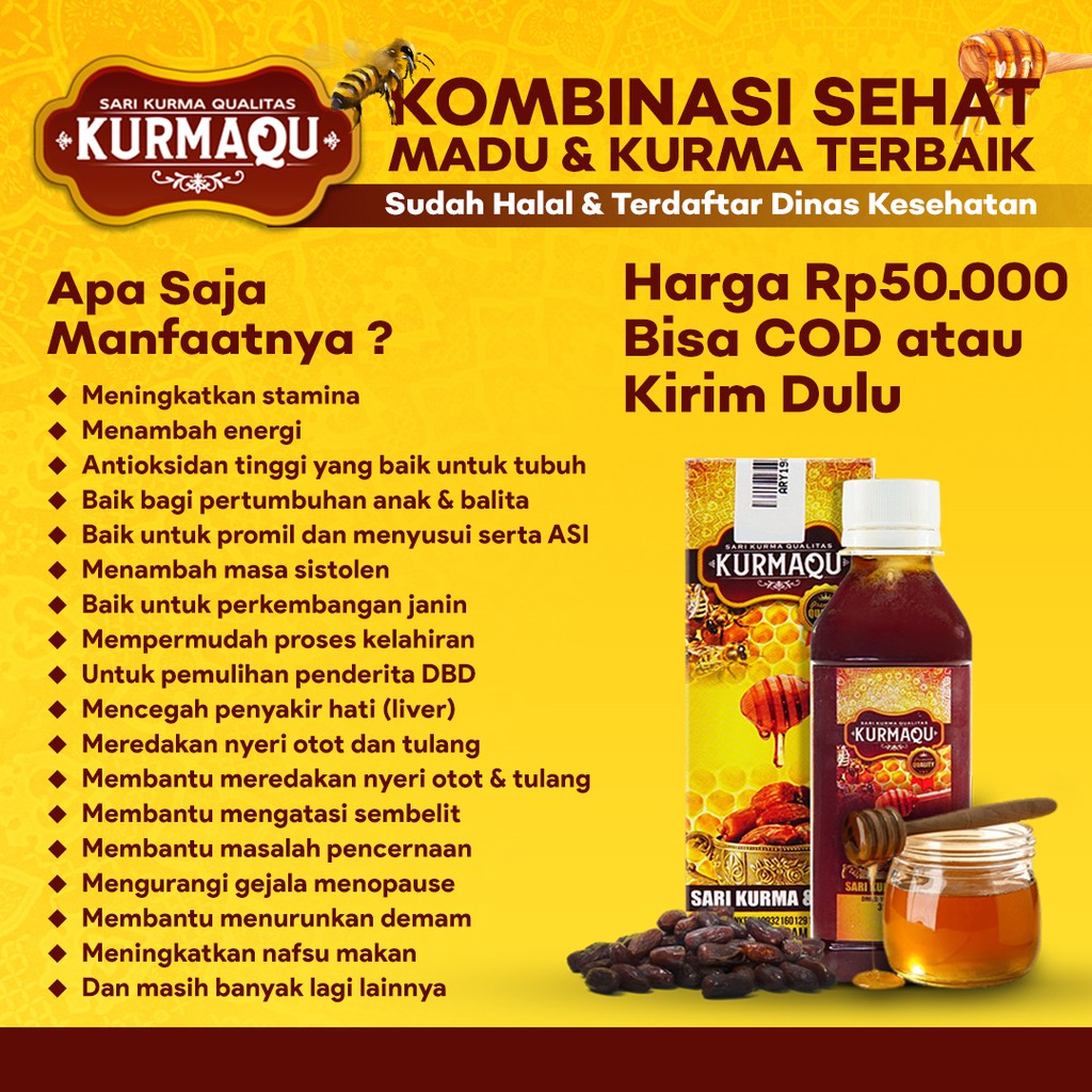 Obat Asam Urat Rematik Pegal Linu Sari Kurma Kurmaqu 100 Ekstrak Kurma Madu Berkualitas Indonesia