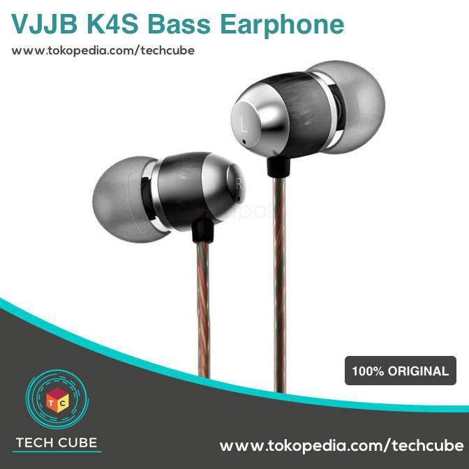 TOP VJJB K4S WITH MIC IN EAR EARPHONE SUPER SOUND BASS BASSHEAD EBONY - BLACK EBONY , NOV@L ....