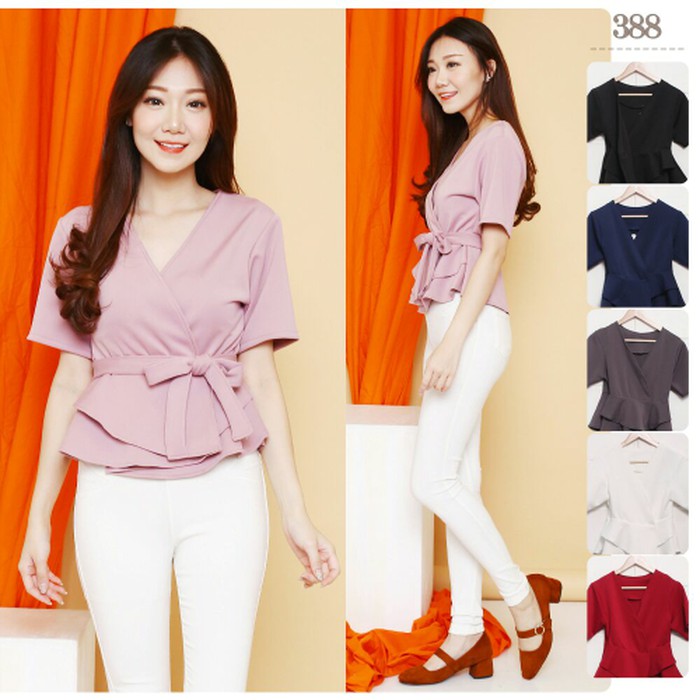 Blus Sifon - Blouse Wanita - Atasan Wanita Baju Atasan Wanita Murah/Atasan Korea Import/Baju Kantor