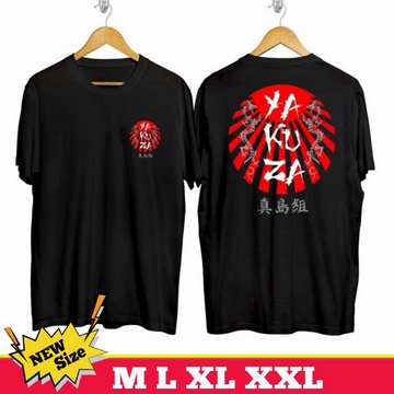 Fourfashion Kaos Pria Kaos Distro YAKUZA DRAGON BULAT MERAH Black BC327