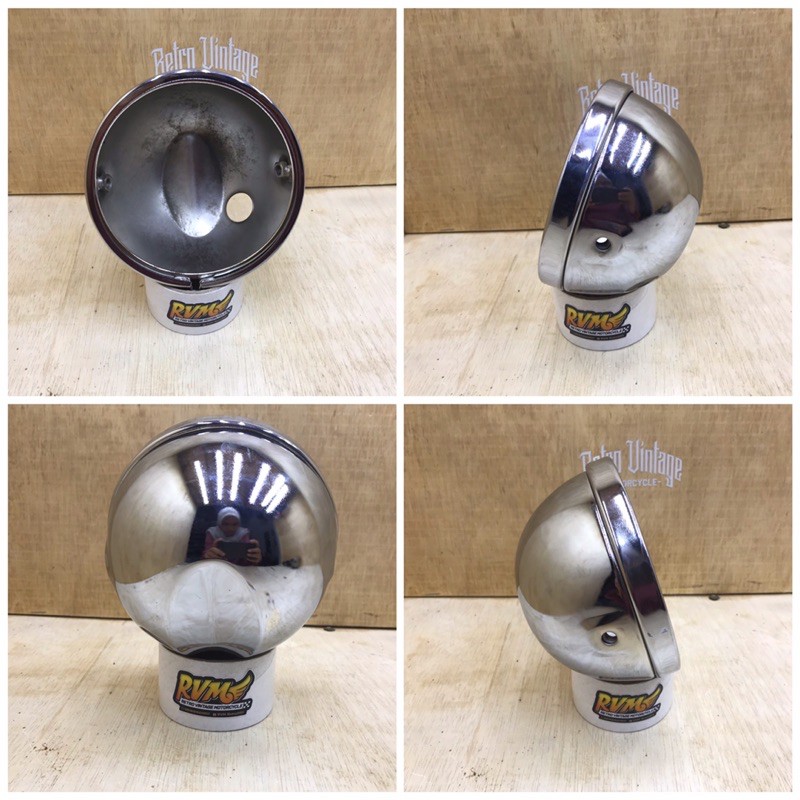 Batok lampu L2g crom press tebal kualitas A