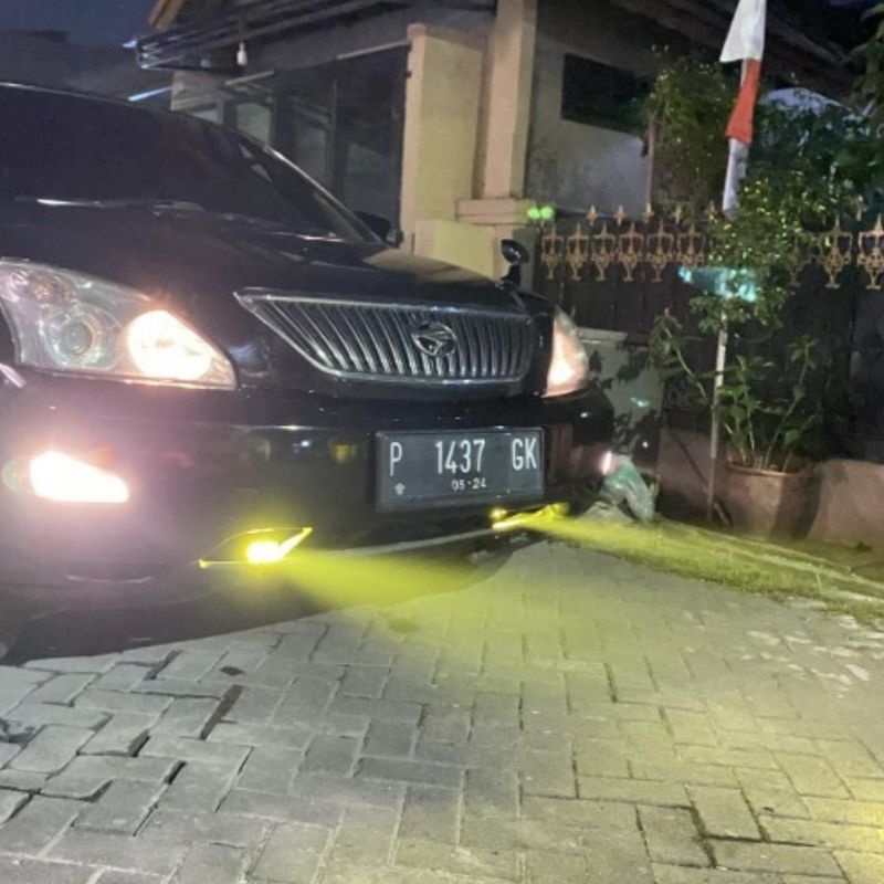 Lampu sorot Luminos Q6 Shooting Light Original Double Lensa Putih Kuning Mobil Motor 12Volt