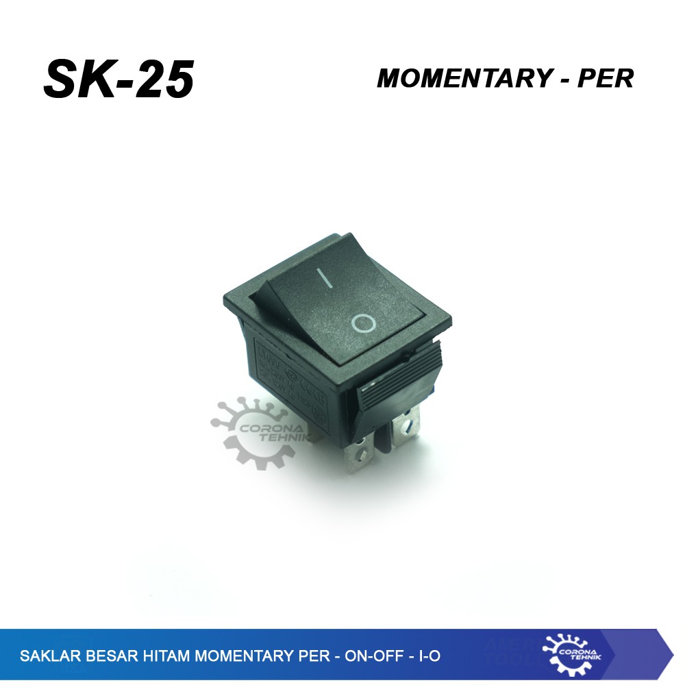 Saklar Besar Hitam Momentary Per - ON-OFF - I - O