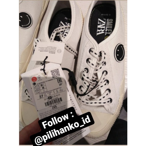 Jastip Sepatu Zara Smiley Original Trainer Sneakers Dengan Pinggiran Kets