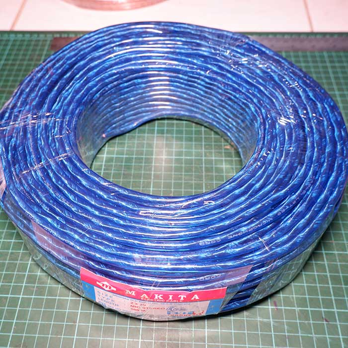 kabel makita 2x20  mic stereo 100meter