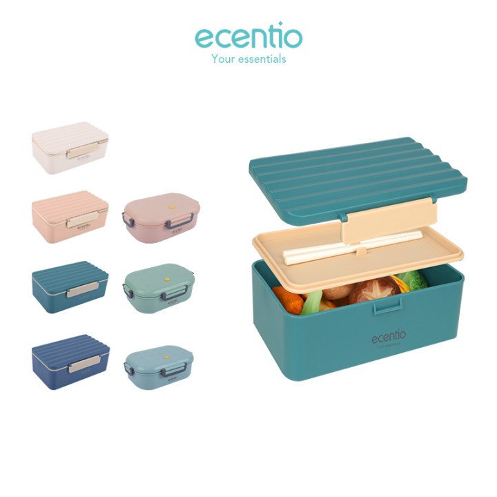 

Ecentio Ins Lunch Box /Kotak Bekal /Kotak Tempat Makan /Square Round Bento Box 900/1000ml