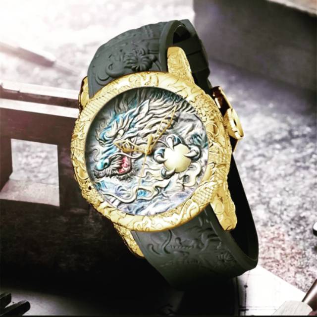 Arloji Jam Tangan Original Biden Motif Naga