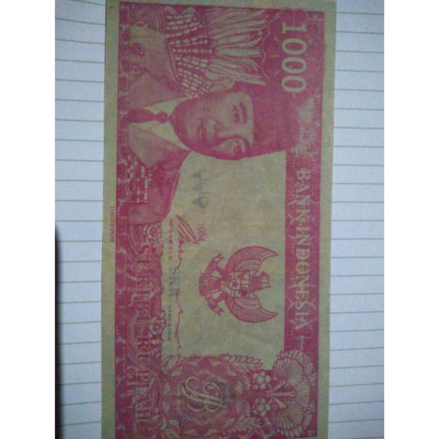 UANG KERTAS 1000 SOEKARNO ASLI TAHUN 1964,