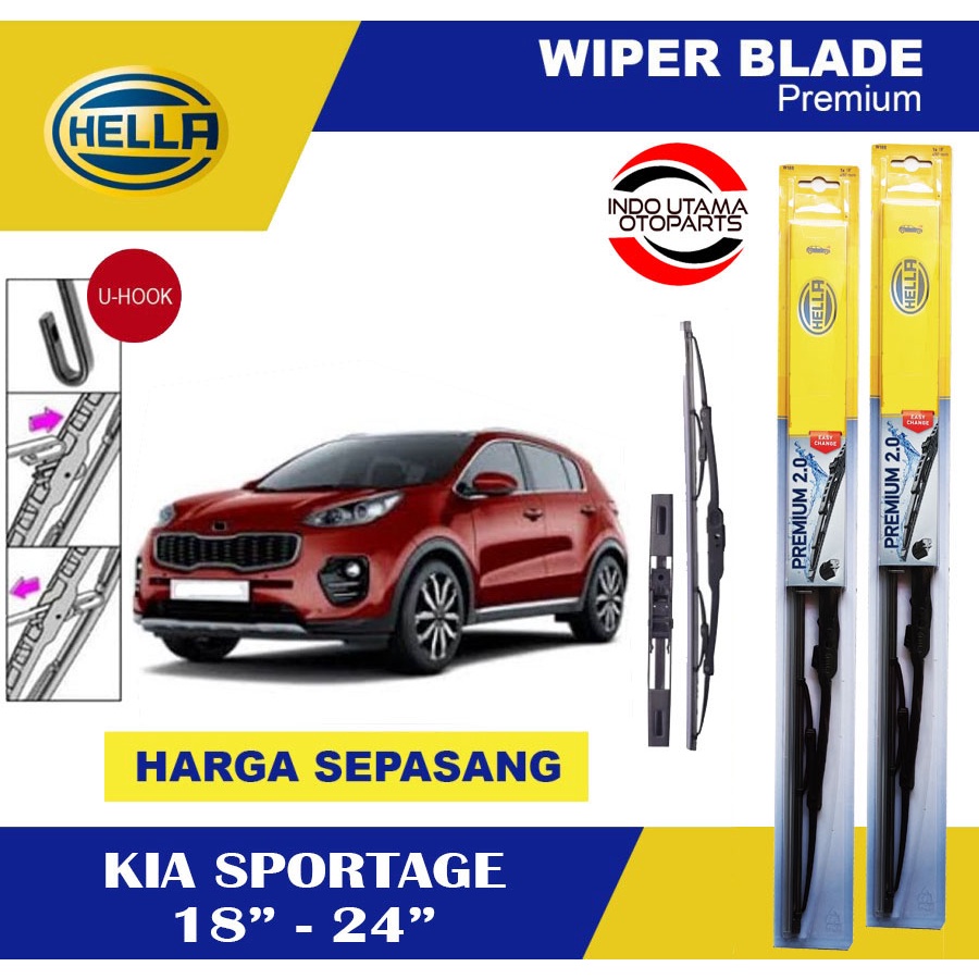 Wiper Blade Mobil Kia Sportage HELLA Premium 2.0 (18-24)