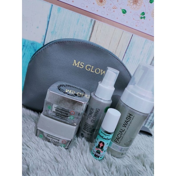 MS GLOW PAKET WHITENING SERIES UNTUK WAJAH NORMAL KUSAM TIDAK BERJERAWAT ASLI AMAN BPOM HARGA MEMBER