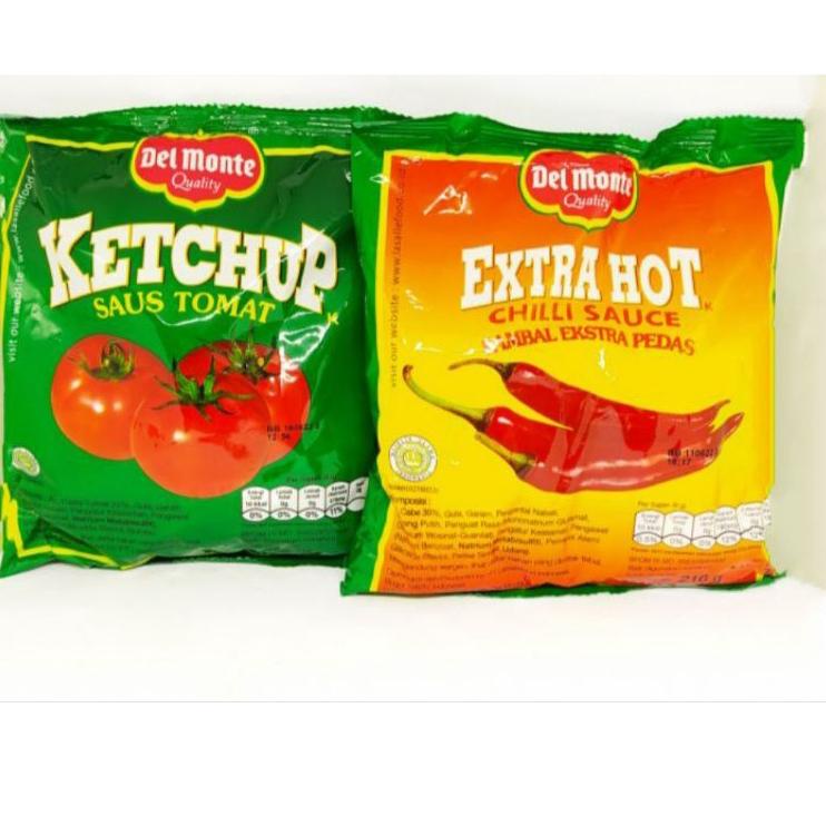 

ㄺ Delmonte Saus Sambal Sachet extra Hot/ Tomat Sachet 219gr @24pcs タ