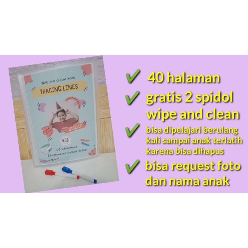 

wipe and clean book : Tracing Lines