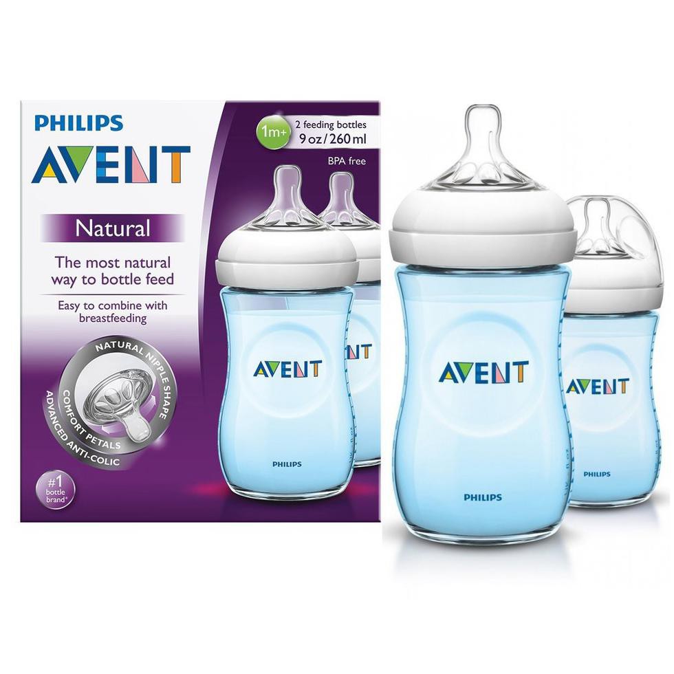 *NEW* Philips Avent Natural Bottle Twinpack Twin Pack/ Single Pack Blue / White / Tiger / Hippo / Flaminggo Botol Susu Bayi 260ml 260 ml