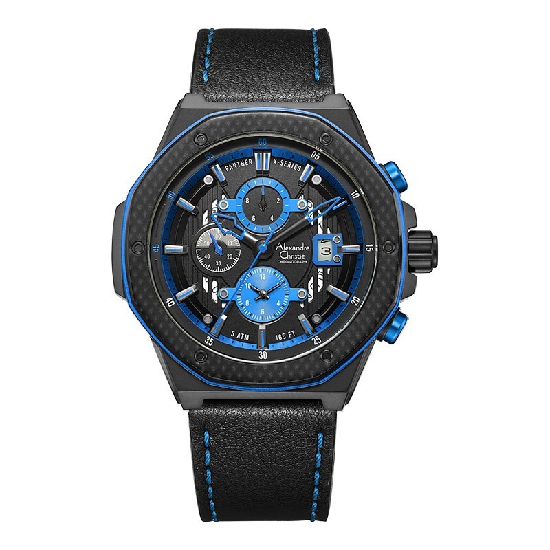 Jam Tangan AC Hitam Biru 100% Best Seller AC Tali Kulit Limited Special