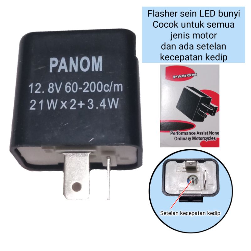 flasher sein kedip bunyi panom/minion dan diam