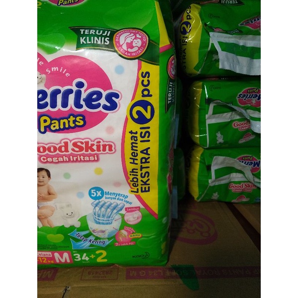 Popok bayi Merries M34+2 original type celana