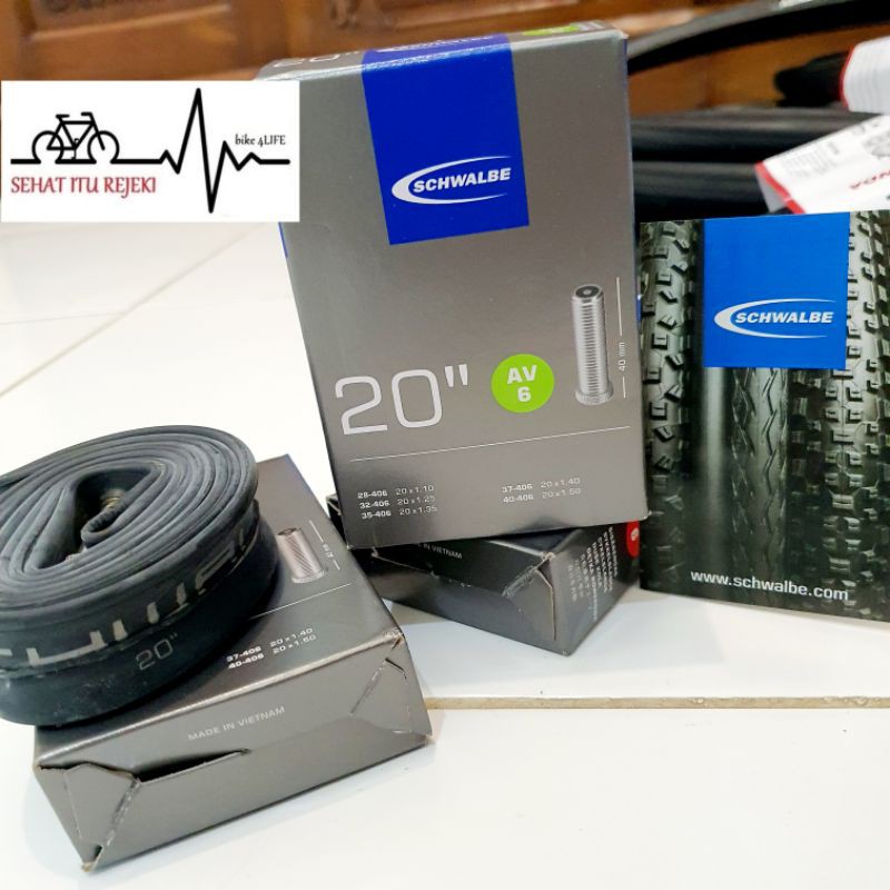 BAN DALAM SEPEDA SCHWALBE 20 X 1.10 - 1.50 (406) AV SCHRADER