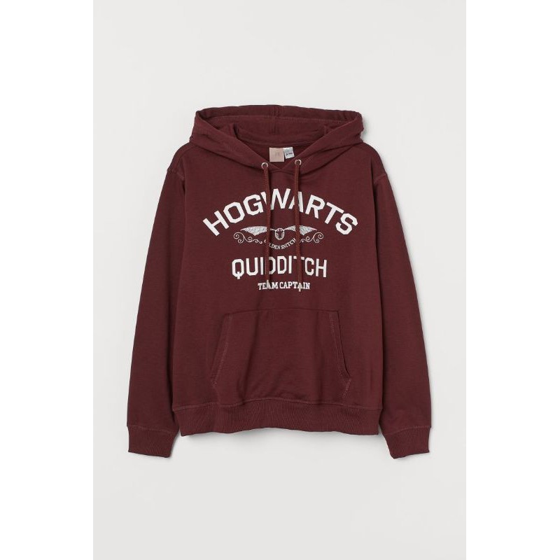 HOODIE H&M HOGWARTS QUIDDITCH MAROON