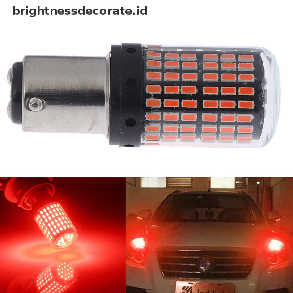 1pc Lampu Rem Canbus 1157 Led 3014 144-smd Warna Merah Untuk Mobil