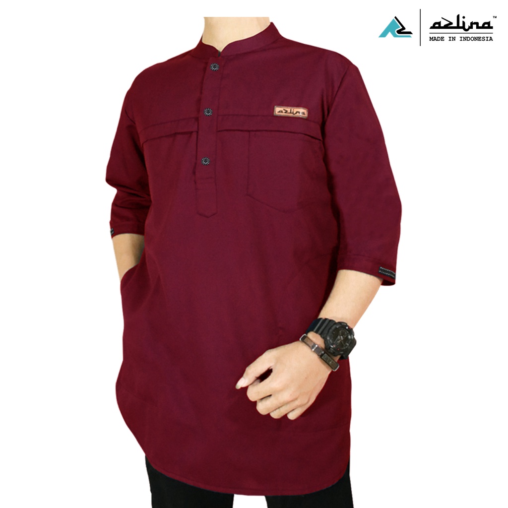 Baju koko muslim pria dewasa Koko kurta lengan pendek 3/4 fashion baju muslim pria terbaru