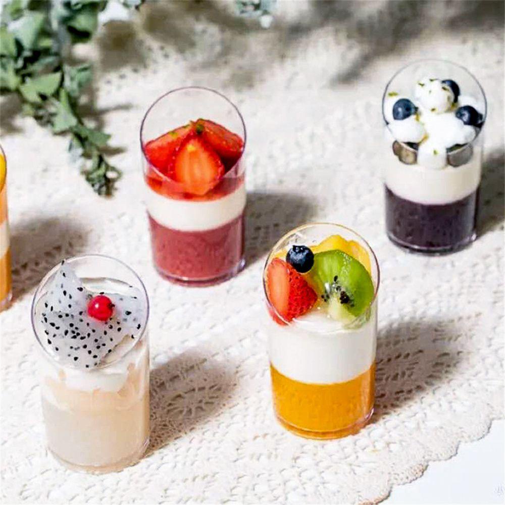 Populer 10 /20Pcs Dessert Cup DIY Transparan Perlengkapan Pesta Mousses