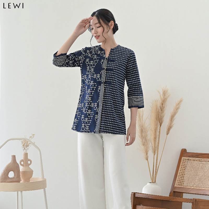 COUPLE BATIK FAMILY VA - Atasan Batik Wanita Blouse Wanita/ HANDI-LEWI - JUMBO