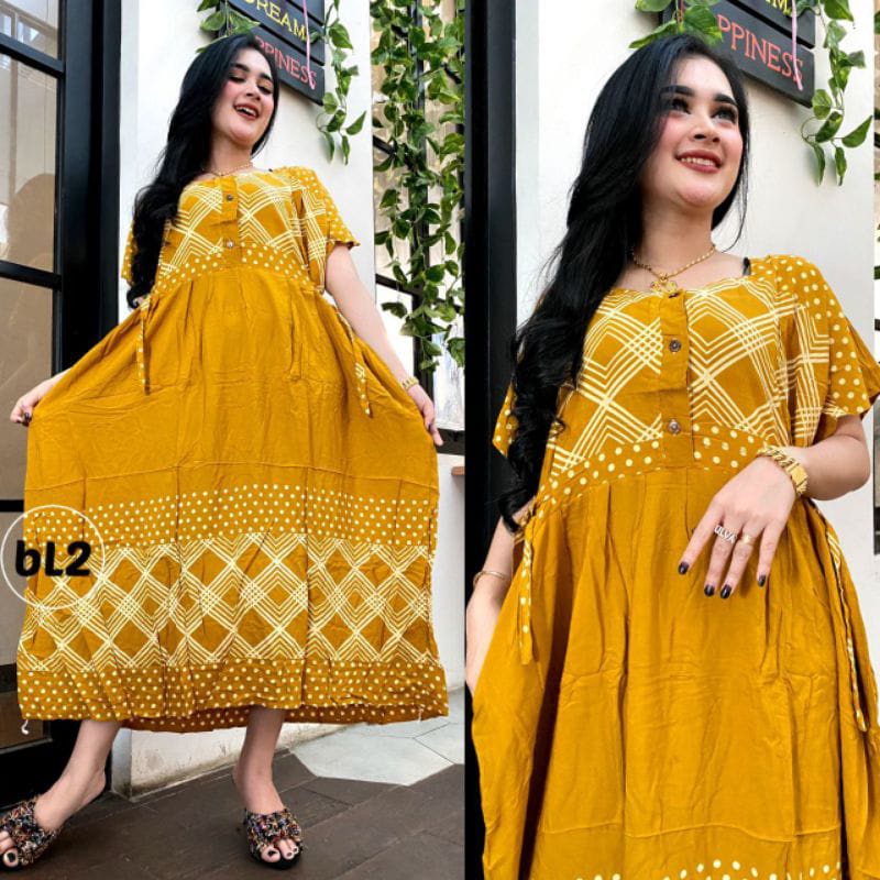 DRESS VIRAL DASTER CIBI SEKDRESS BAHAN RAYON KANCING DEPAN