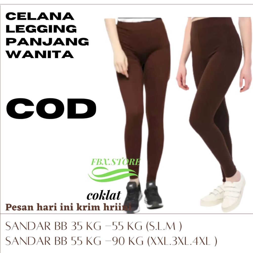 Legging Panjang Spandex Premium Std &amp; Jumbo COD-