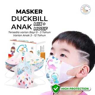 Image of Masker Duckbill Anak || Masker Anak Duckbill 3ply || Masker Duckbill Bayi Motif Lucu || Duckbill Anak dan Bayi ISI 50 PCS