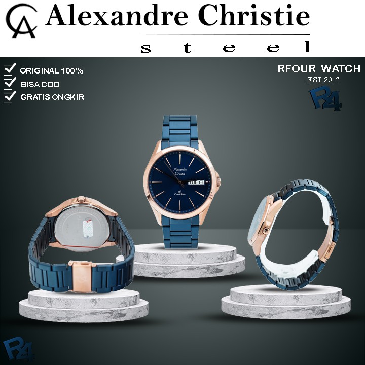 Jam Tangan Pria Alexandre Christie Terbaru Alexander Christie Cowok AC Garansi Resmi 1 Tahun 8592
