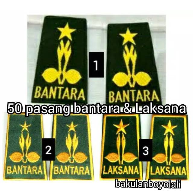 50 pasang bantara bordir - LAKSANA bordir - bantara bordir komputer - tanda lengan bantara