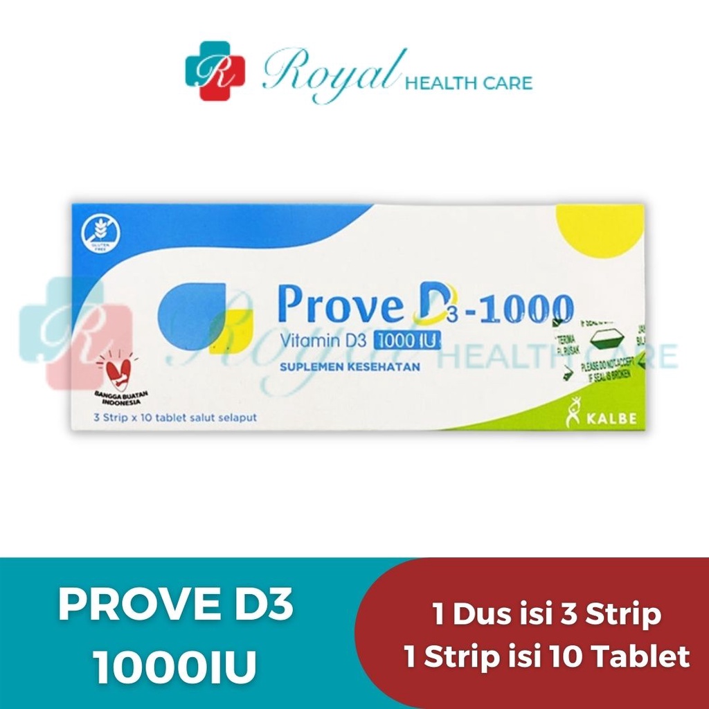 PROVE D3 1000IU BOX 30 TABLET Memenuhi Kebutuhan Vit D