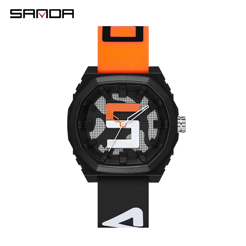 SANDA 3206 Jam Tangan Pria Wanita Analog Tali Rubber Anti Air WATCHKITE WKOS