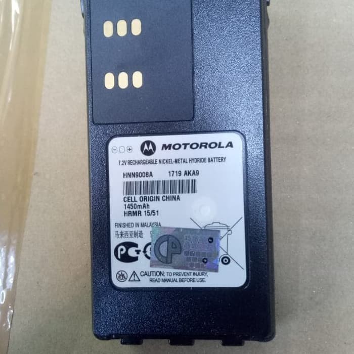 Baterai Motorola HNN9013D PMNN4023 HT GP328 GP338 Lithium ORI HNN9013 Litium asli motorola