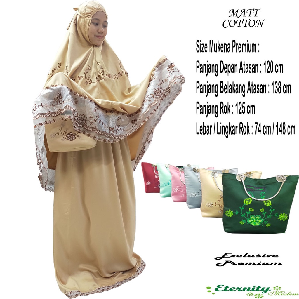 Mukena Bordir Organdi Mukena Dewasa Bordir Eternity Premium Mukena Terlaris Mukena Rukuh