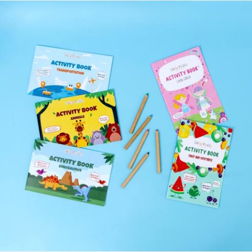 kiddiwear Easy Peasy - Activity Coloring Book - Buku Edukasi Belajar Menggambar dan Mewarnai