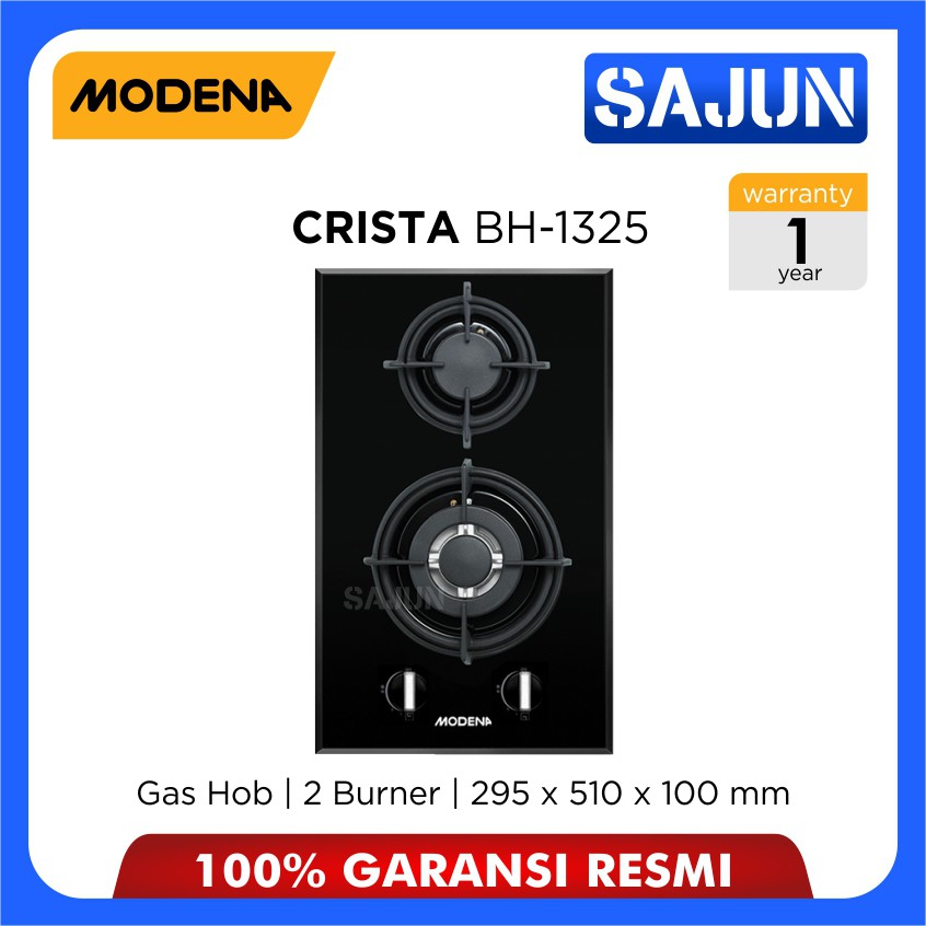 Modena Built In Gas Hob BH 1325 Kompor Tanam 2 Tungku CRISTA BH1325