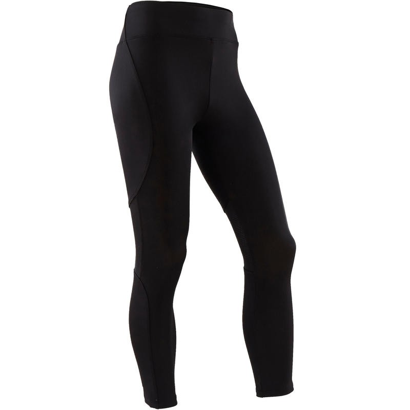 Decathlon Domyos Celana Legging Anak S500 Breathable Synthetic Gym Hitam 8555052