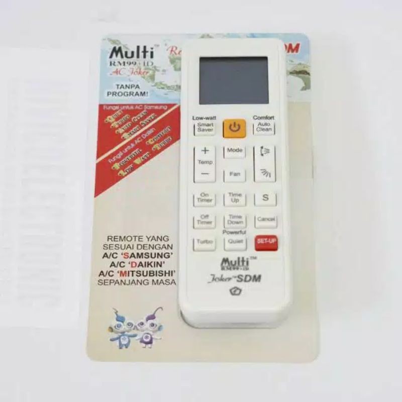 Remote AC Universal (Samsung, Daikin, Mitsubishi)