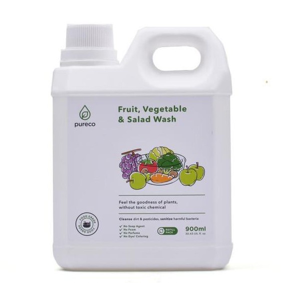 Pureco Refill Fruit, Vegetable &amp; Salad Wash 900ml