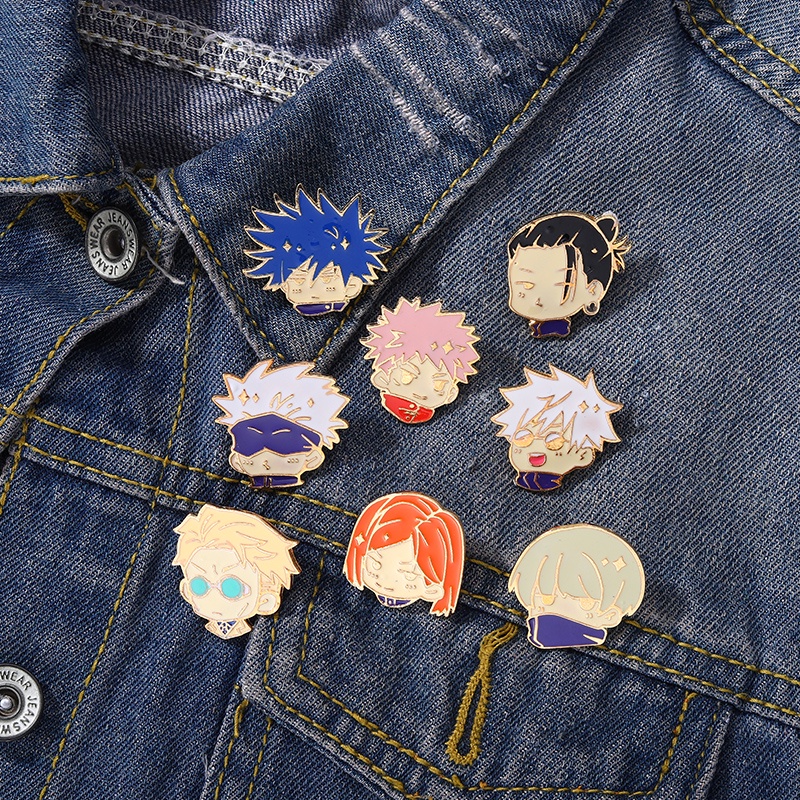 Bros Pin Desain Kartun Anime Jujutsu Kaisen Untuk Aksesoris Pakaian