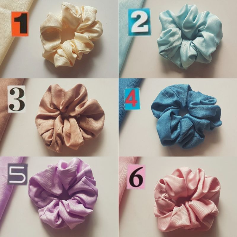 SCRUNCHIES SATIN SILK IKAT RAMBUT AESTHETIC